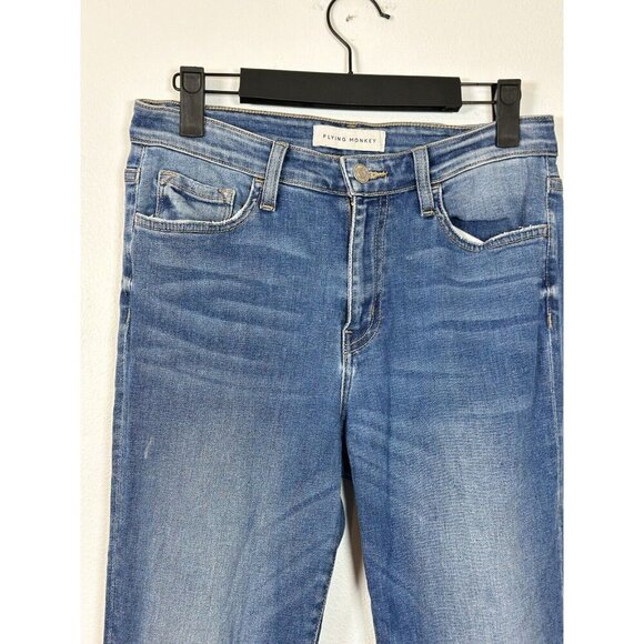 Flying Monkey Jeans Size 26 Slit Ankle Dark Stretch Denim Women’s Y3013 Slim Leg - Picture 4 of 10